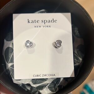 Kate Spade Silver Heart Earrings